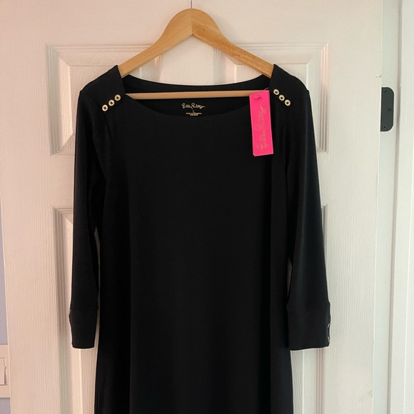 NEVER WORN BLACK LILLY PULITZER DRESS‼️🖤🖤🖤 - Picture 2 of 6